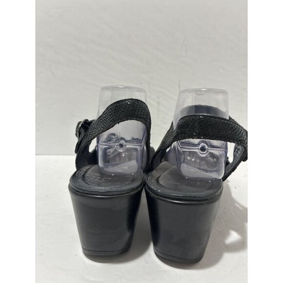 Dansko Sandals Womens Joanie Black Snake Print Leather Straps Size 42 us 11 - Picture 3 of 8